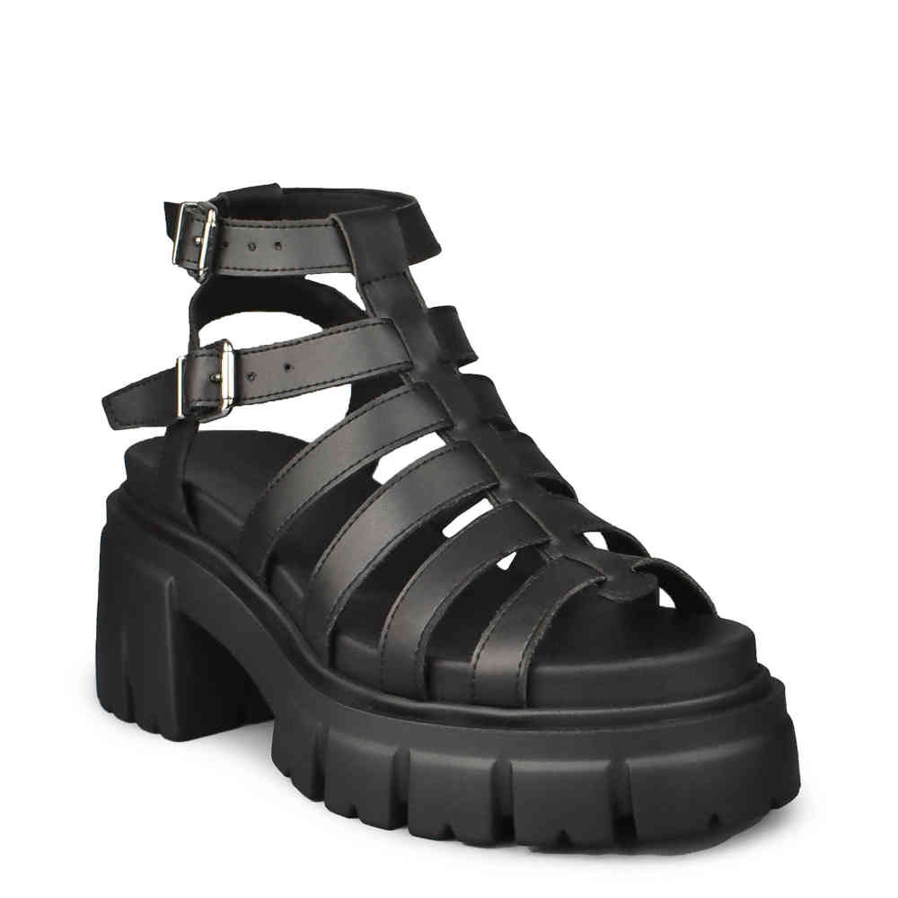 Altercore - Cleo Plateausandalen - Schwarz